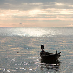 Image showing Sunset over Andaman Sea