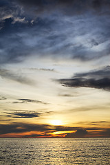 Image showing Sunset over Andaman Sea