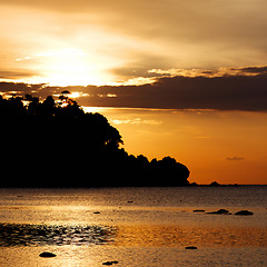 Image showing Sunset over Andaman Sea