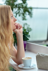 Image showing Beautiful Girl in Cafe