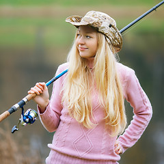 Image showing Woman Fishing