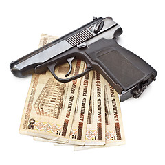 Image showing Gun And Money