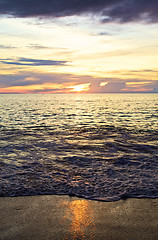 Image showing Sunset over Andaman Sea