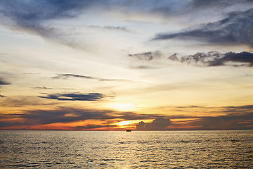 Image showing Sunset over Andaman Sea