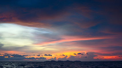 Image showing Sunset over Andaman Sea