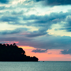 Image showing Sunset over Andaman Sea