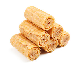 Image showing Crispy Wafer Rolls