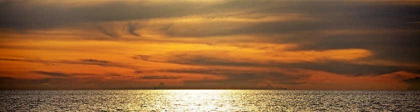 Image showing Sunset over Andaman Sea