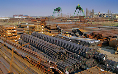 Image showing Storage of steel products