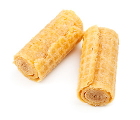 Image showing Crispy Wafer Rolls