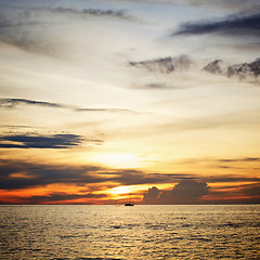 Image showing Sunset over Andaman Sea