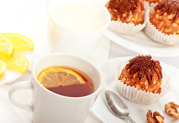 Image showing Tea With Cakes