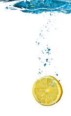 Image showing Lemon In Water Splash