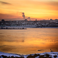 Image showing Sunset over Angara