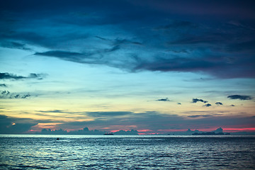 Image showing Sunset over Andaman Sea