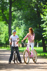 Image showing Mother and Son in Park