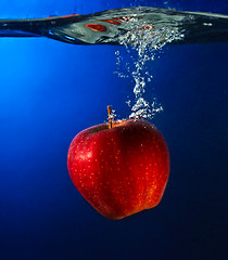 Image showing Apple Falling To Water