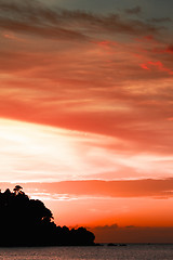 Image showing Sunset over Andaman Sea