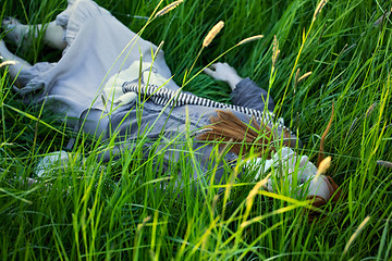 Image showing Dead Woman Laying in Grass