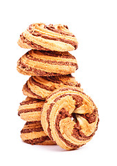 Image showing cinnamon cookies tower