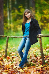 Image showing Girl on Bench