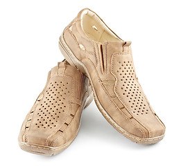Image showing Beige Suede Shoes