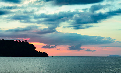 Image showing Sunset over Andaman Sea