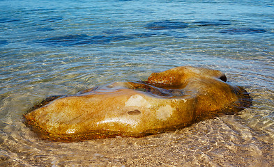 Image showing Stone in a Sea