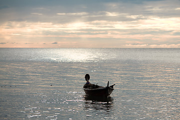 Image showing Sunset over Andaman Sea