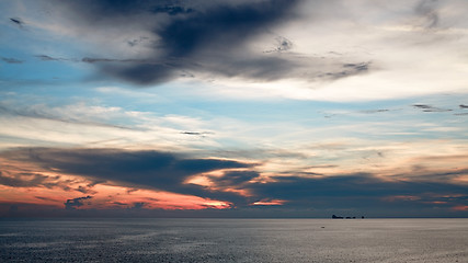 Image showing Sunset over Andaman Sea