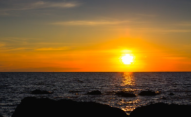 Image showing Sunset over Andaman Sea