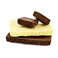 Image showing Chocolate white and dark