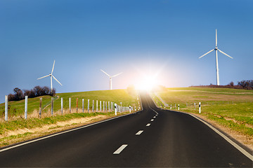 Image showing wind turbines