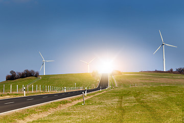 Image showing wind turbines