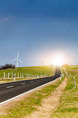 Image showing wind turbines