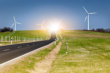 Image showing wind turbines