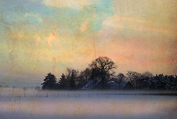 Image showing vintage winter landscape