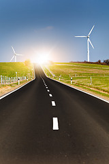 Image showing wind turbines