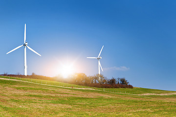 Image showing wind turbines