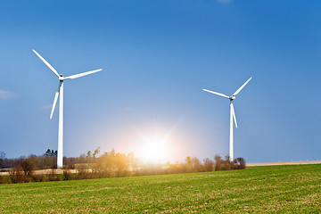 Image showing wind turbines