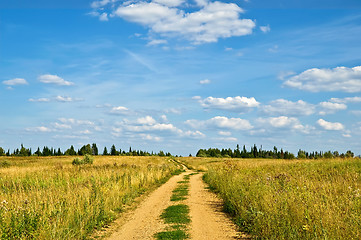 Image showing Dirt yellow road