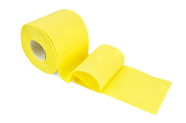 Image showing Toilet paper yellow