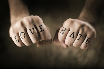 Image showing Love and Hate