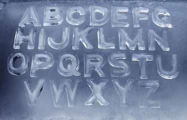 Image showing Ice Alphabet
