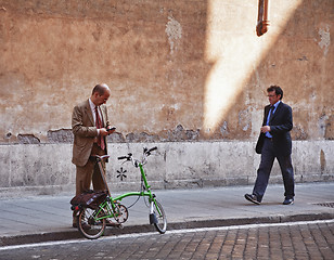 Image showing Businessmen on the move