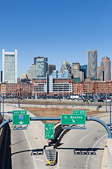 Image showing City of Boston with empty interstate junction