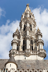 Image showing Tower of Brussels City Hall in telephoto shot