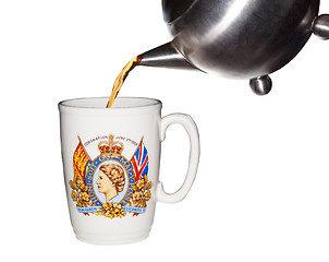 Image showing Coronation mug from Queen Elizabeth crowning