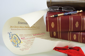 Image showing Books and graduation