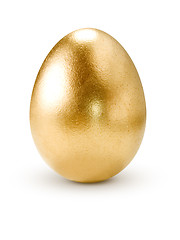 Image showing Golden egg isolated on white background.